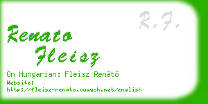 renato fleisz business card