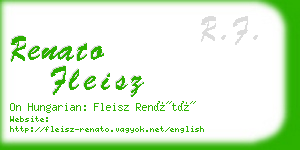renato fleisz business card